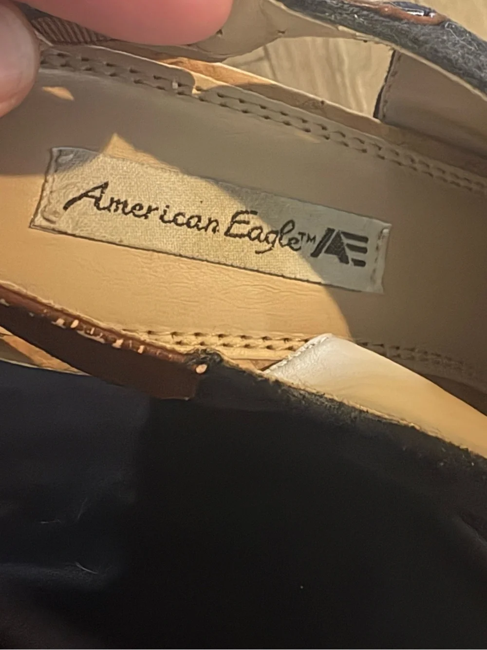American Eagle By Payless Black Suede Cork Wedge Sandals